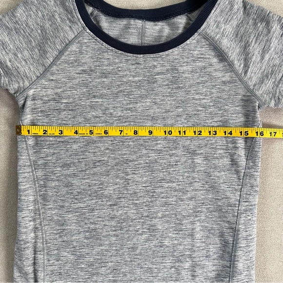 Lululemon Cut Above T Shirt Dress. Blue Heather. Size 4. Minor flaw. - Picture 6 of 10